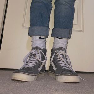 Grey Vans Canvas SK8-HI